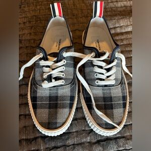 Pre-Owned Thom Browne Boat Shoes Blue and Gray Size 9 D.